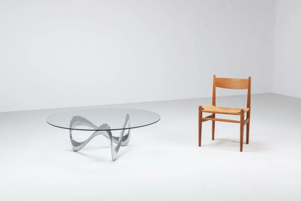 Table basse Snake de Knut Hesterberg, Ronald Schmitt, Allemagne, 1965.