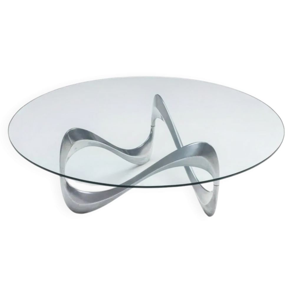 Table basse Snake de Knut Hesterberg, Ronald Schmitt, Allemagne, 1965.