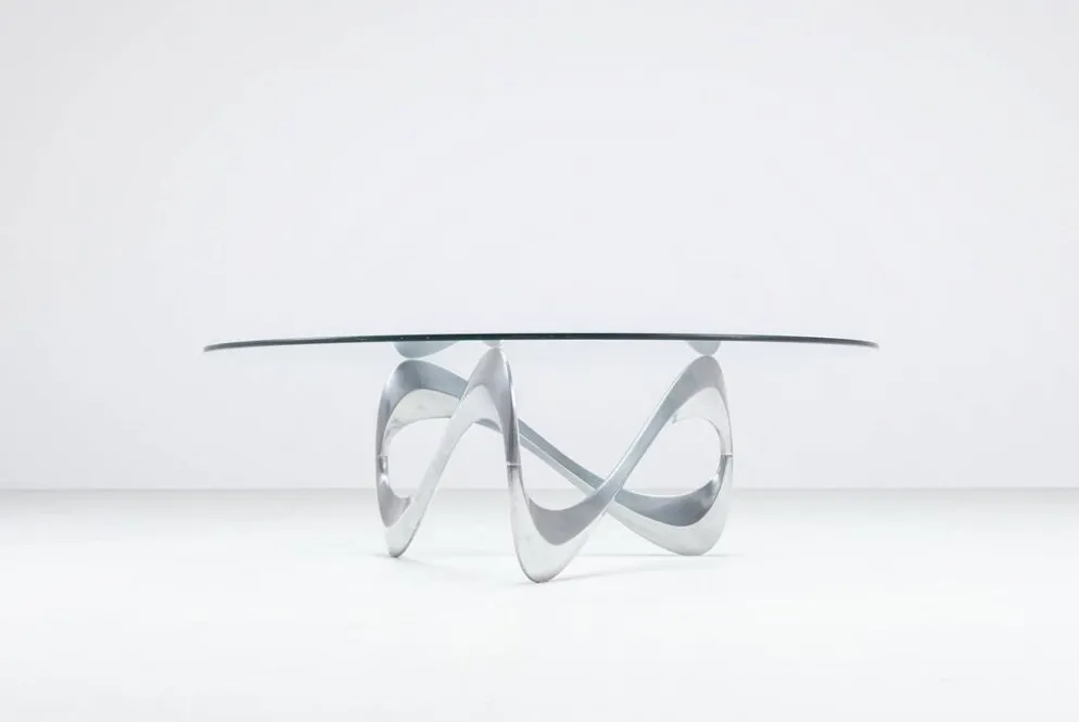 Table basse Snake de Knut Hesterberg, Ronald Schmitt, Allemagne, 1965.
