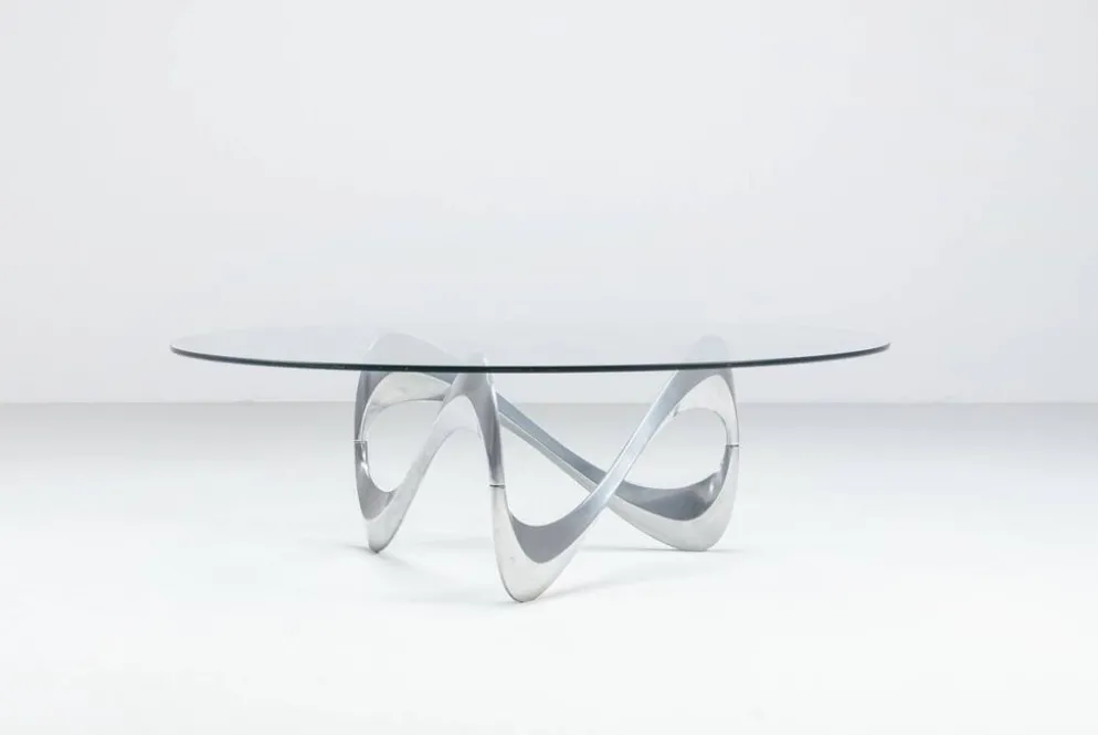 Table basse Snake de Knut Hesterberg, Ronald Schmitt, Allemagne, 1965.