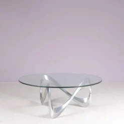 Table basse Snake des années 1970 par Ronald Schmitt Allemagne