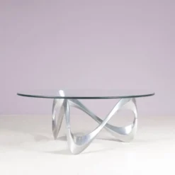 Table basse Snake des années 1970 par Ronald Schmitt Allemagne