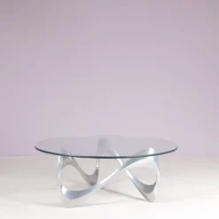 Table basse Snake des années 1970 par Ronald Schmitt Allemagne