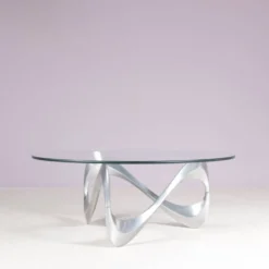 Table basse Snake des années 1970 par Ronald Schmitt Allemagne