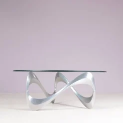 Table basse Snake des années 1970 par Ronald Schmitt Allemagne