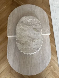 Table basse travertin