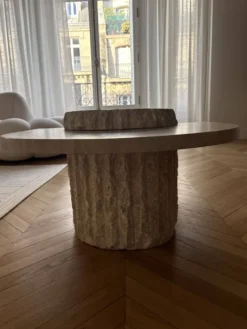 Table basse travertin