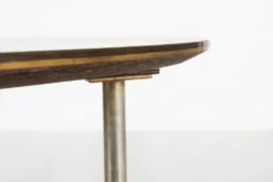Table basse tripode moderne du milieu du siècle avec plateau en marbre, années 1960