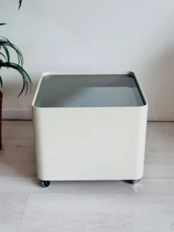 Table basse trolley vintage de l'âge spatial Opal Mōbel années 1970