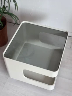 Table basse trolley vintage de l'âge spatial Opal Mōbel années 1970