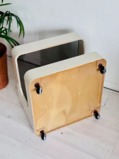 Table basse trolley vintage de l'âge spatial Opal Mōbel années 1970