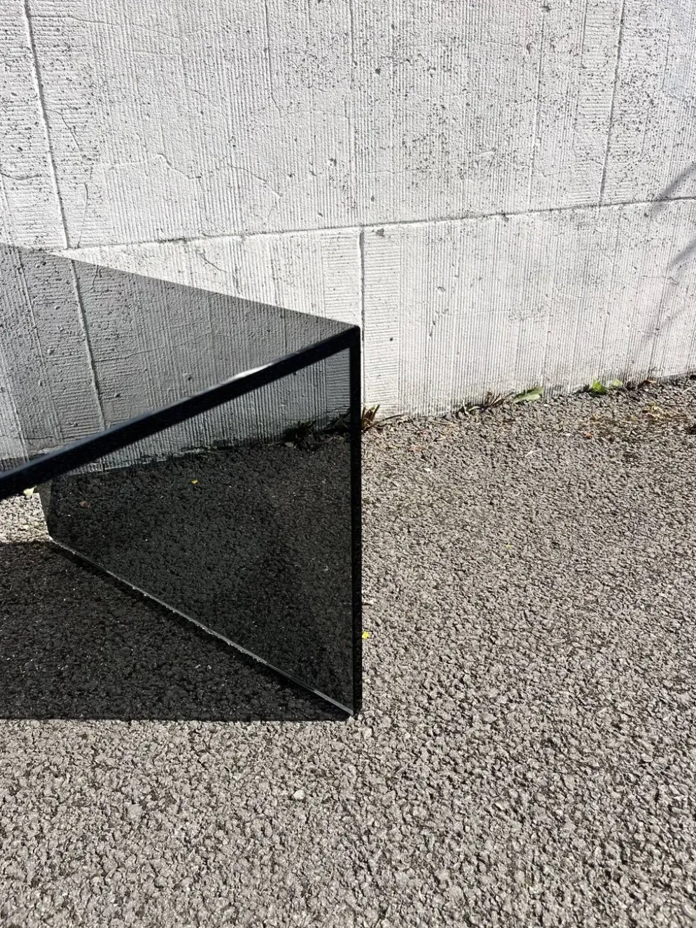 Table basse verre fumé, design Rolf Benz (Made in Germany)