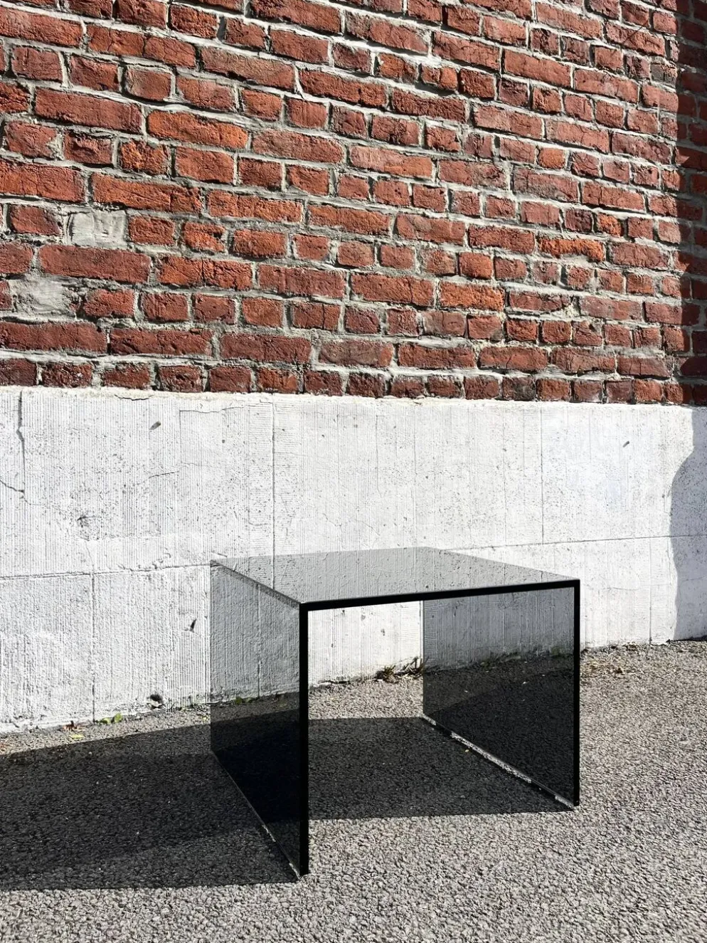 Table basse verre fumé, design Rolf Benz (Made in Germany)