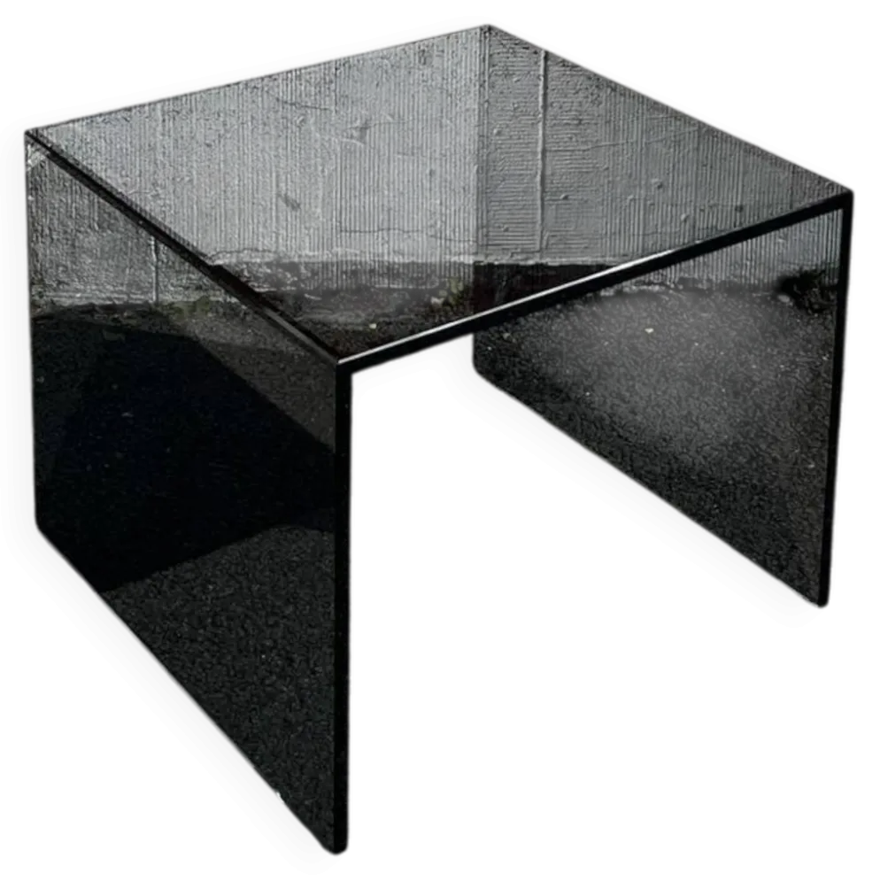 Table basse verre fumé, design Rolf Benz (Made in Germany)