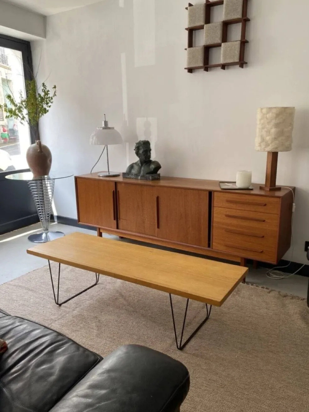 Table basse vintage attribuée à Pierre Paulin "CM 191", édition Thonet