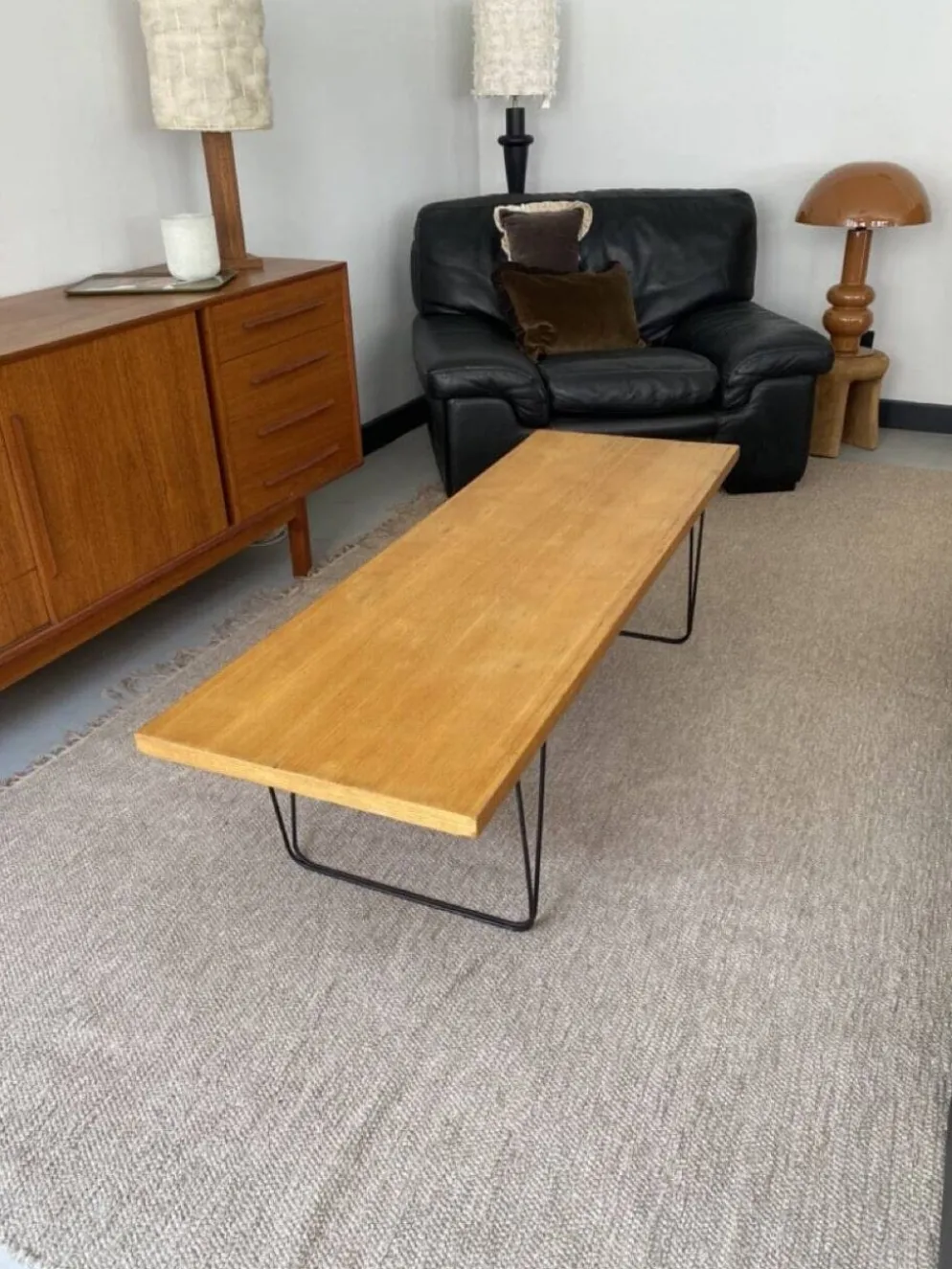 Table basse vintage attribuée à Pierre Paulin "CM 191", édition Thonet