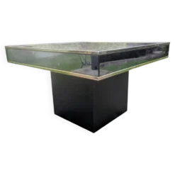 Table basse vintage carrée cidue – italie, 1970 (style willy rizzo)