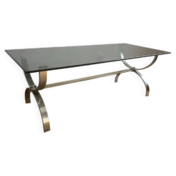 Table basse vintage chromé