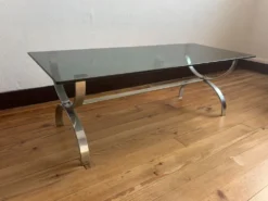 Table basse vintage chromé