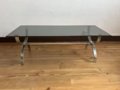 Table basse vintage chromé