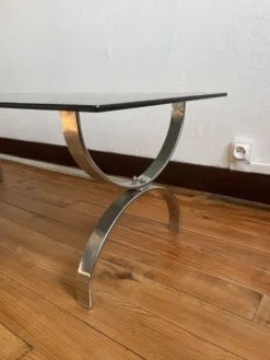 Table basse vintage chromé