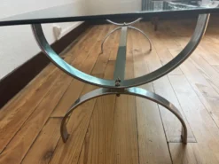 Table basse vintage chromé
