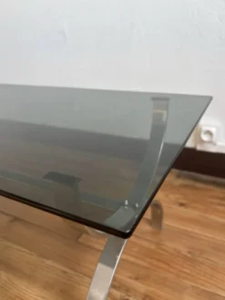 Table basse vintage chromé