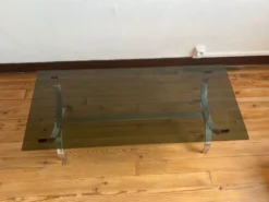 Table basse vintage chromé