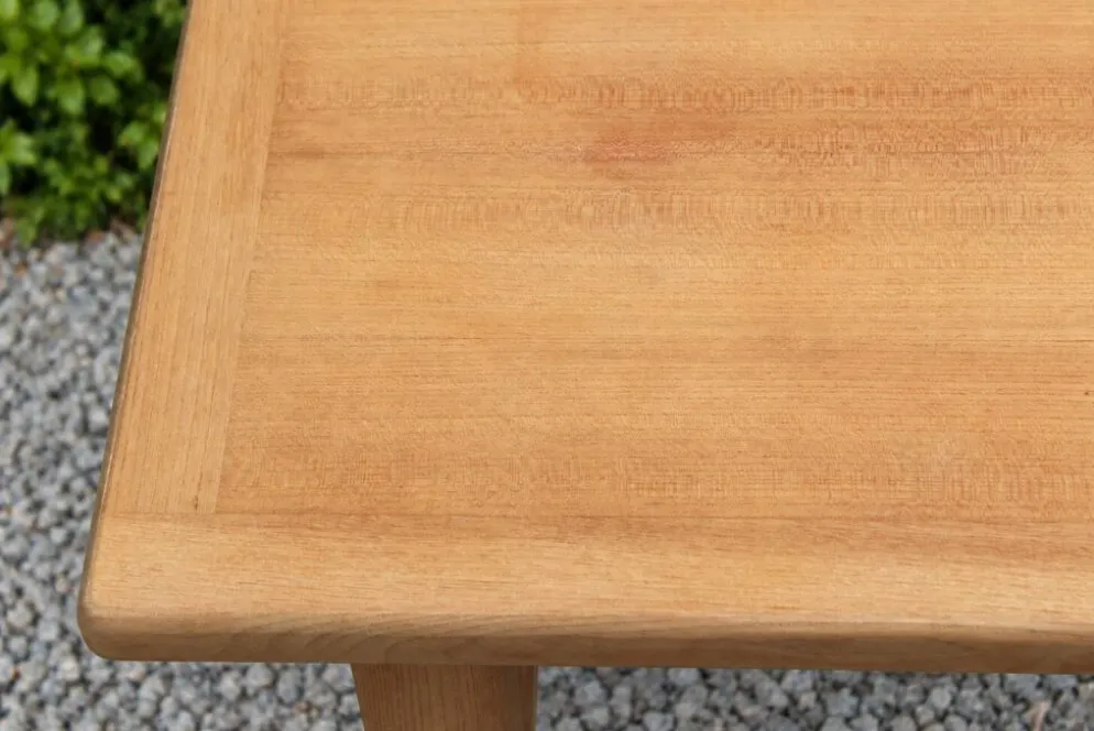 Table basse vintage en chêne style table de ferme – bois naturel – 103 cm