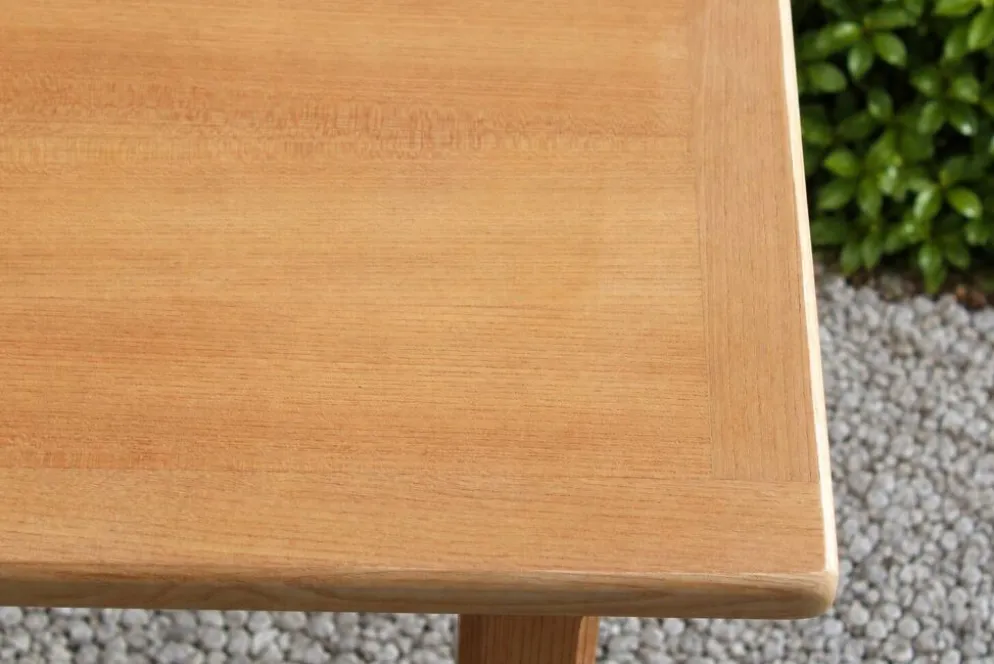 Table basse vintage en chêne style table de ferme – bois naturel – 103 cm