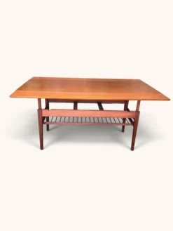 Table basse vintage Mid-Century et table à manger en 1, Grete Jalk pour Glostrup