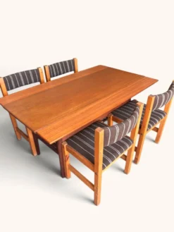 Table basse vintage Mid-Century et table à manger en 1, Grete Jalk pour Glostrup