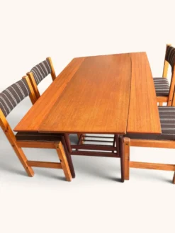 Table basse vintage Mid-Century et table à manger en 1, Grete Jalk pour Glostrup