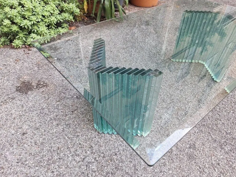 Table basse vintage par Luigi Massoni pour Gallotti & Radice, années 1970.