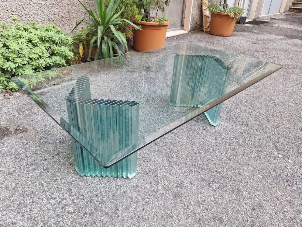 Table basse vintage par Luigi Massoni pour Gallotti & Radice, années 1970.