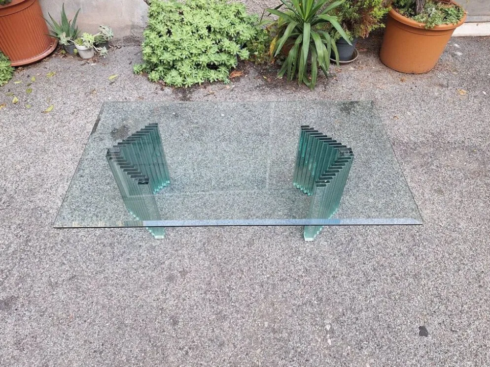 Table basse vintage par Luigi Massoni pour Gallotti & Radice, années 1970.