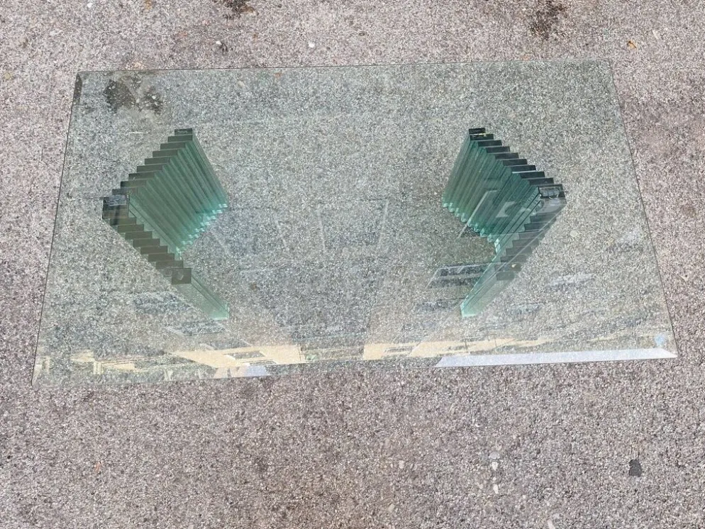 Table basse vintage par Luigi Massoni pour Gallotti & Radice, années 1970.
