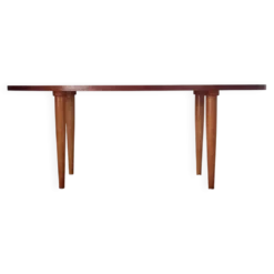 Table basse vintage plateau ovale scandinave