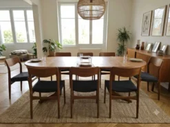Table Baumann extensible en teck des années 60