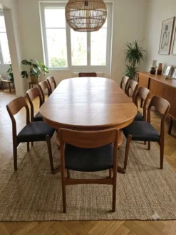 Table Baumann extensible en teck des années 60