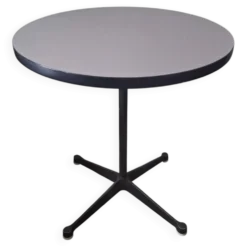 Table bistro / table d'appoint circulaire Eames Vitra Miller avec base contract, années 1960