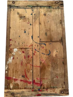 Table bistrot ancienne en fonte et marbre, France années 1900
