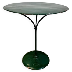 Table bistrot ancienne en métal –Ruffier Grenoble – peinture émaillé