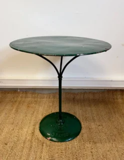 Table bistrot ancienne en métal –Ruffier Grenoble – peinture émaillé