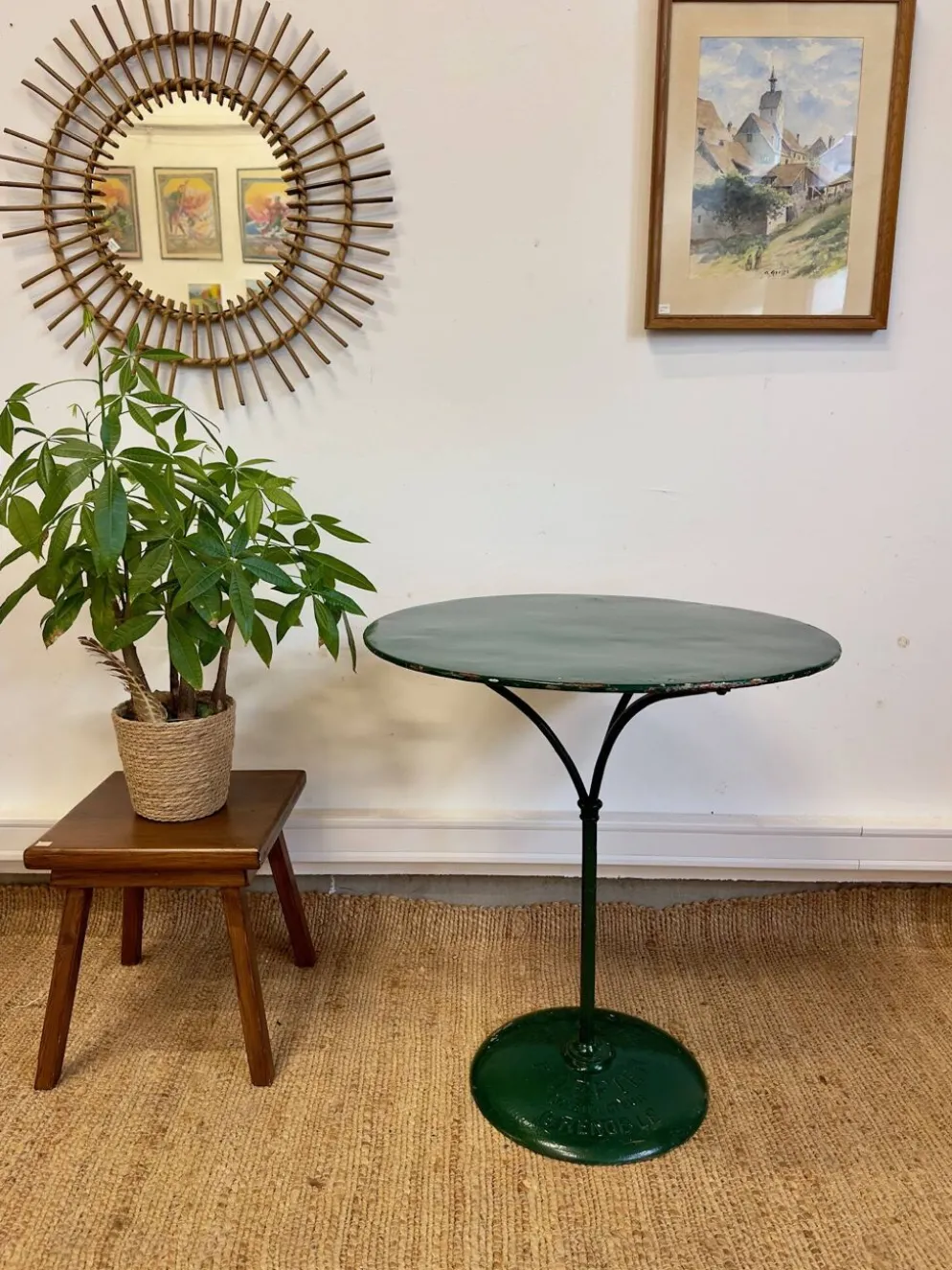 Table bistrot ancienne en métal - Ruffier Grenoble – peinture émaillée