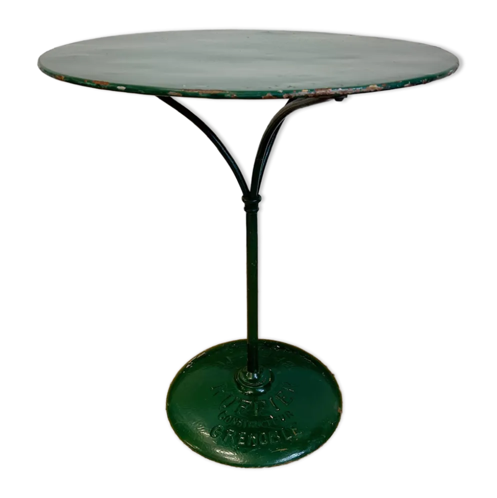 Table bistrot ancienne en métal - Ruffier Grenoble – peinture émaillée