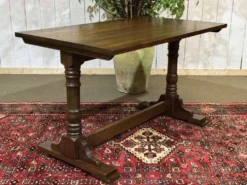 Table bistrot anglaise en frêne et hêtre des années 70