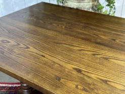 Table bistrot anglaise en frêne et hêtre des années 70