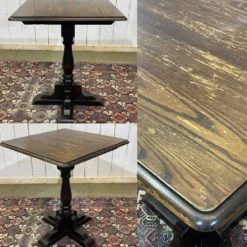 Table bistrot anglaise en orme, années 1970