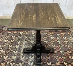 Table bistrot anglaise en orme, années 1970